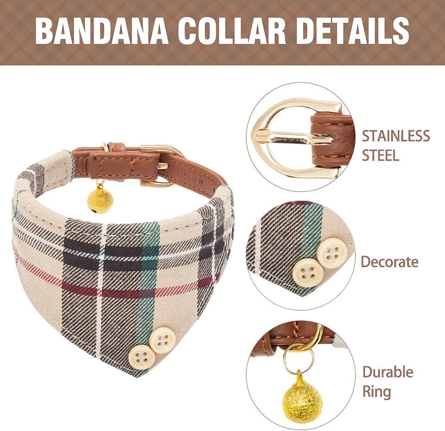 White Bow/Bandana Collar & Leash Set